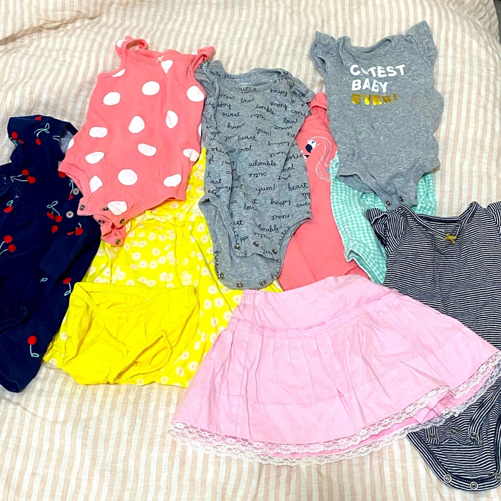 Big Bundle of 9-12 month Carter’s summer baby clothing!!!
